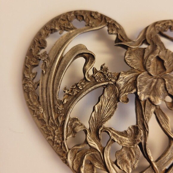 1989 RAWCLIFFE PEWTERLILLIE HEART SHAPEPOTPOURRI LID PC 2912 - Picture 5 of 8